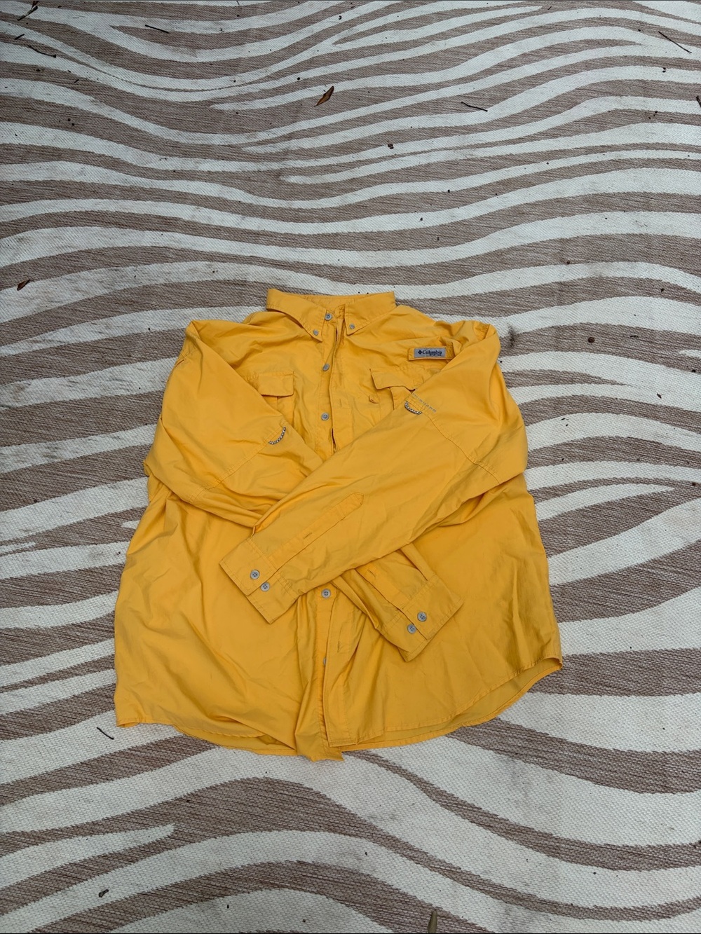 Columbia Yellow Casual Button-Down Shirt